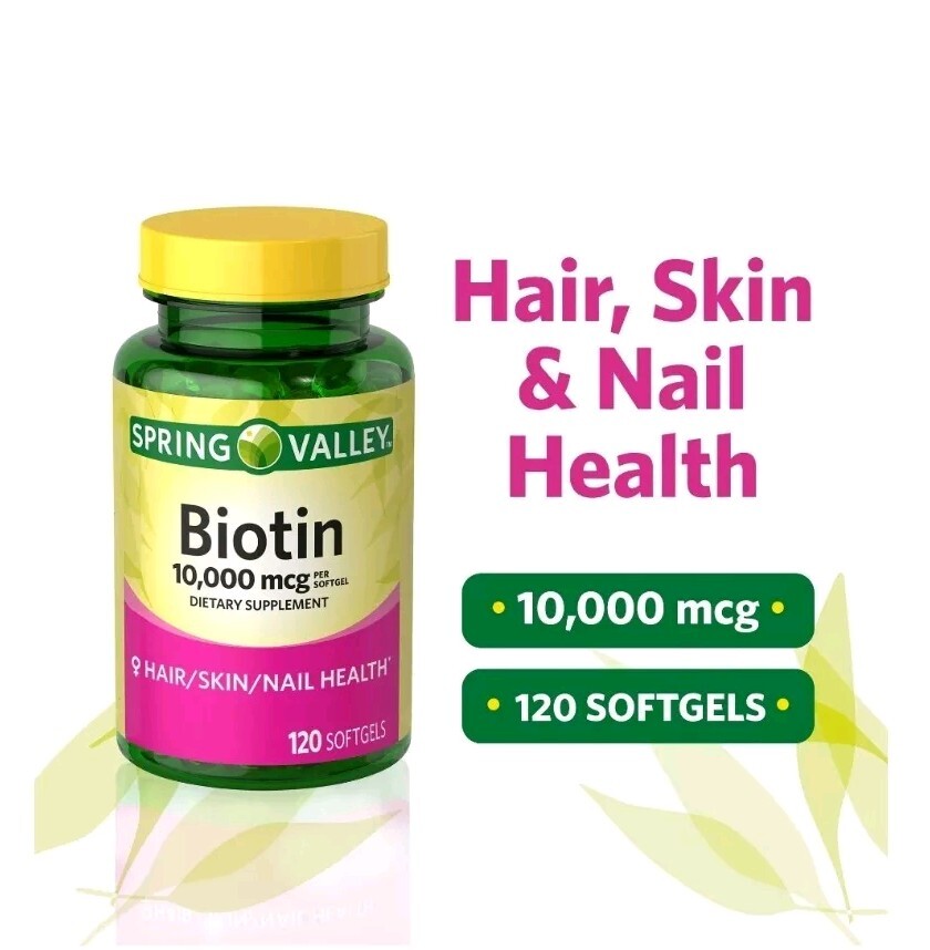 Spring Valley Biotin Softgels- 10-000 mcg- 120 count
