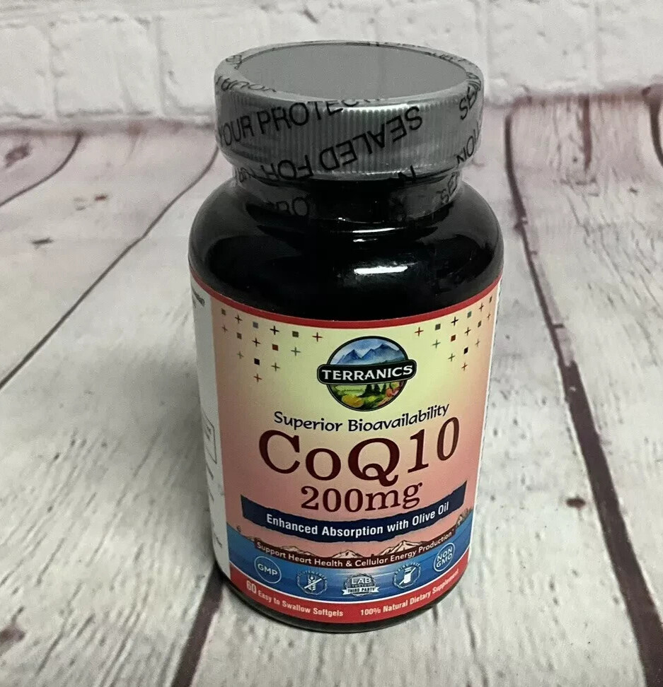 Terranics CoQ10 200 mg Heart Health – 60 Softgels EXP: 01/2026