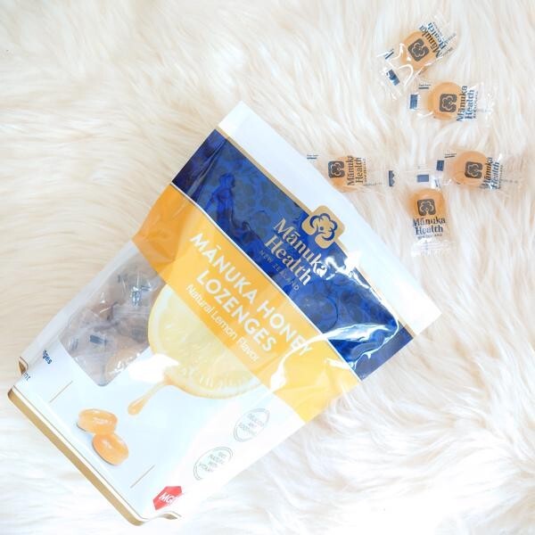 Manuka Health Manuka Honey Lemon Throat Lozenges Cough Drops 58 Lozenges