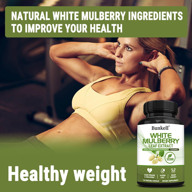 White Mulberry Leaf Extract 1000mg for Weight Loss Cardiovascular Health