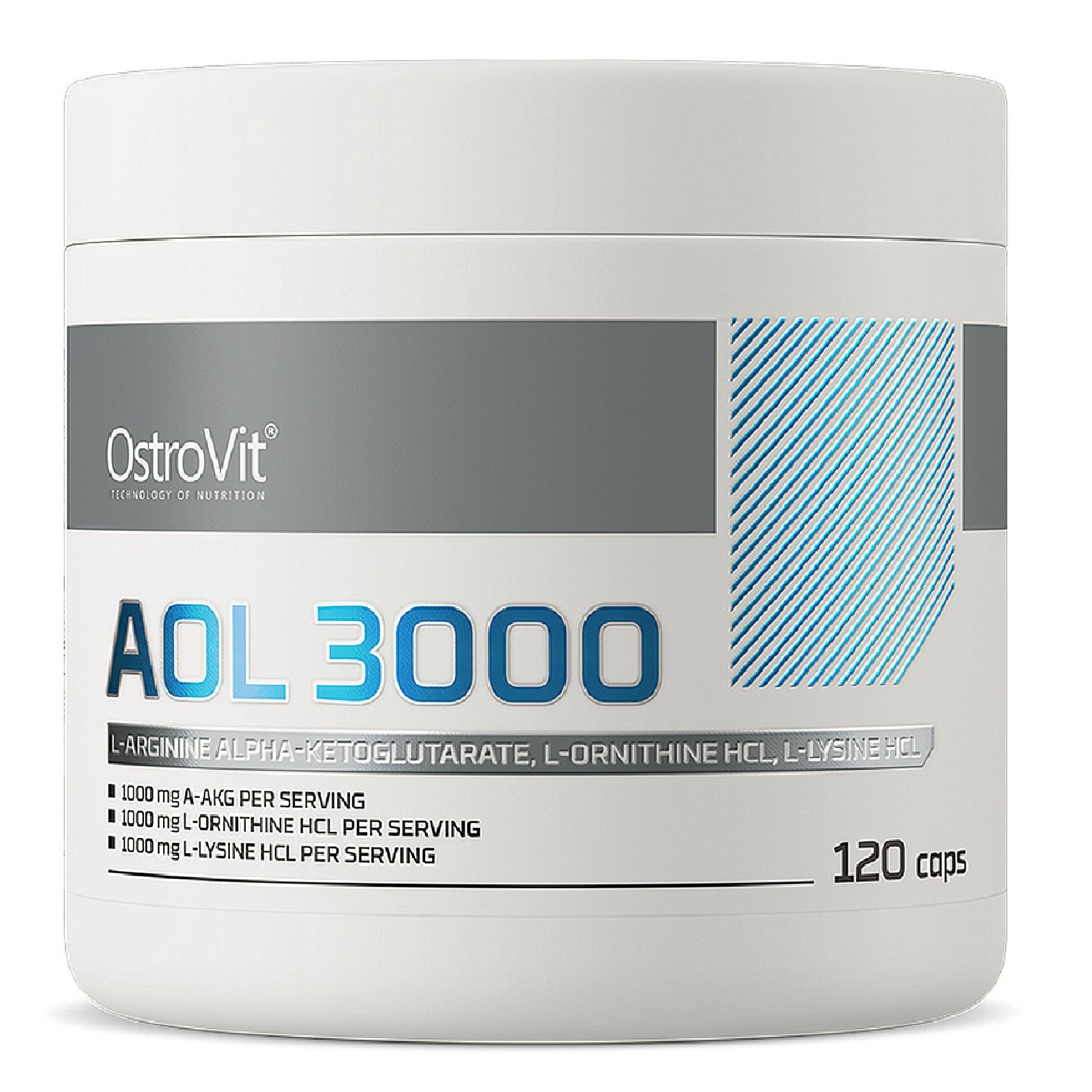 AOL 3000 – 120 Capsules – 1000 mg AAKG – Increases muscle mass, regeneration