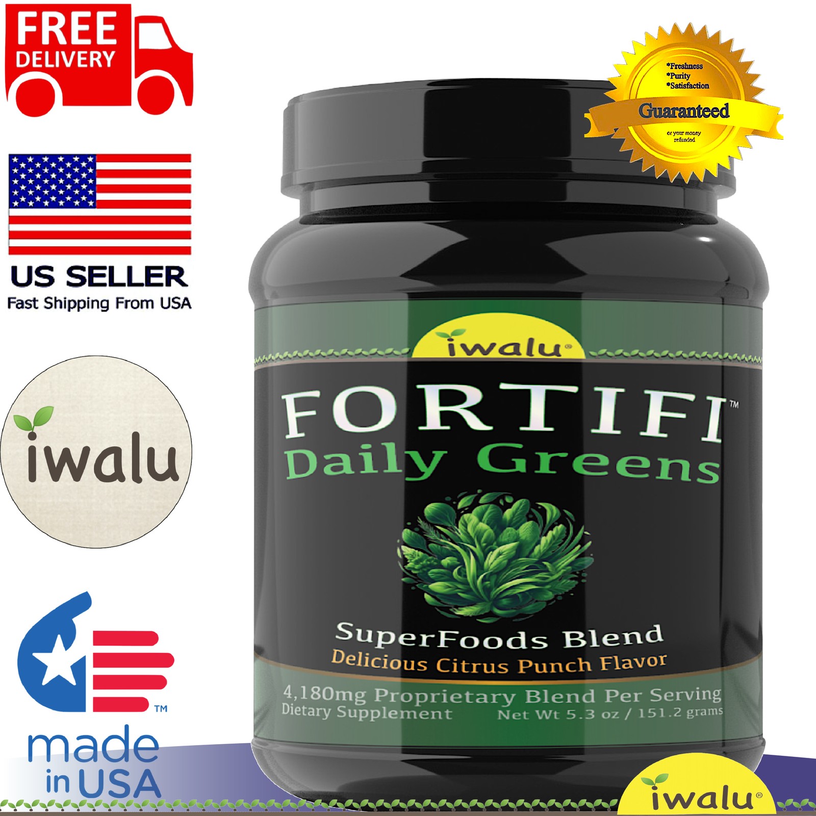 Kids Protein Powder – Organic Greens & Superfoods – Easy Total Nutrition Drink