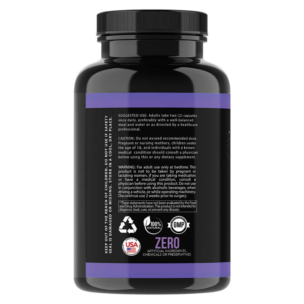 Angry Supplements Hair Envy PM Biotin Beauty + Sleep Aid Pills Night 60 Capsules