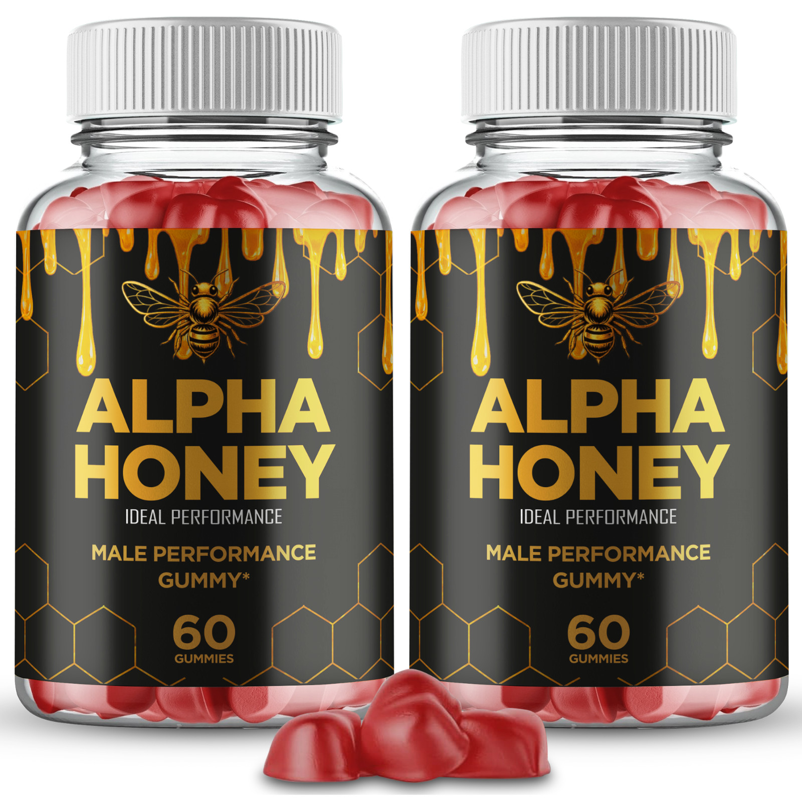 Alpha Honey Gummies, Official AlphaHoney Supplement Gummy (2 Pack)