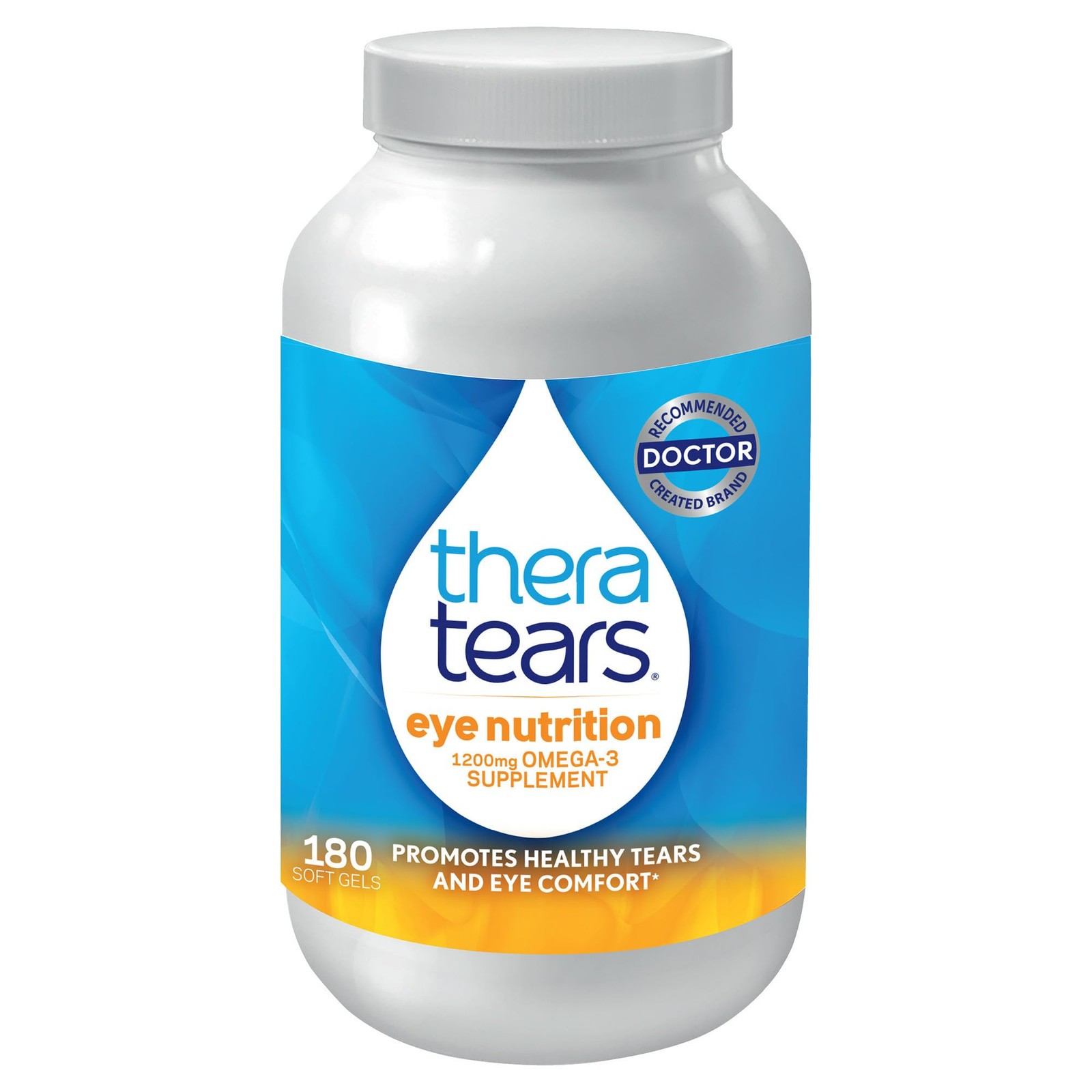 Theratears Omega 3 Supplement For Eye Care 1200Mg Fish Oil And Organic Flaxseed