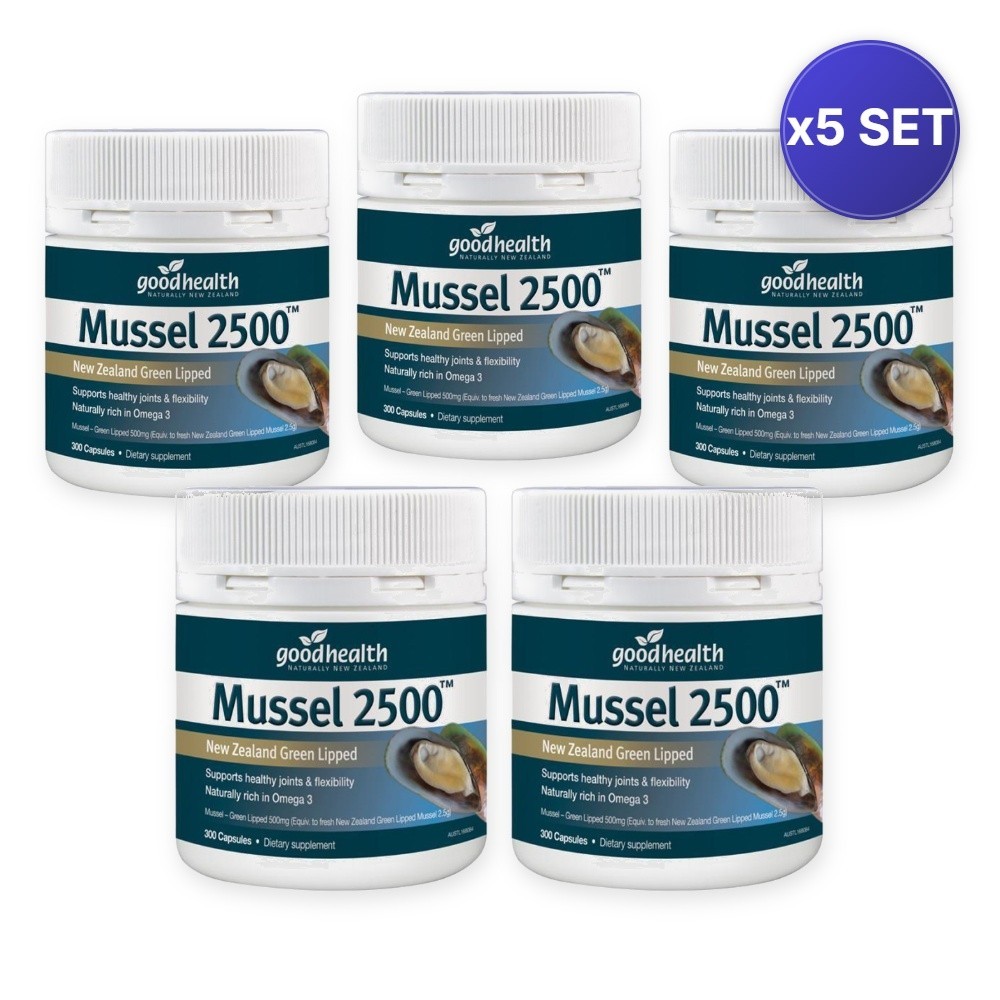 Good Health Mussel 2500 (300 Capsules) – 5 Pack