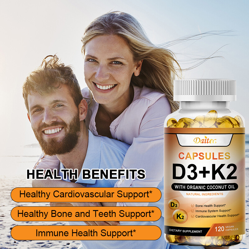 Liposomal Vitamin D3 5000 IU K2 200 mcg, Vit D and K Supplement