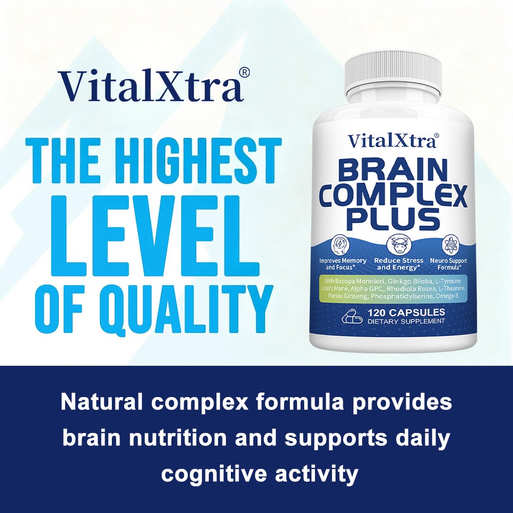 Brain Complex Supplement 30/60/120Caps – Supports Memory, Focus & Mental Clarity