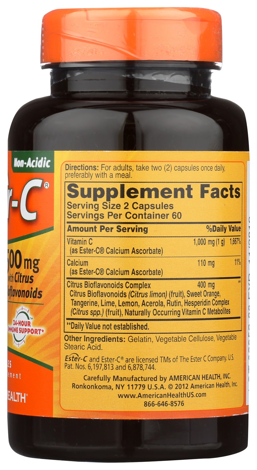 Ester-C American Health 500 Mg Vitamin C With Citrus Bioflavonoids 120 1 Pack