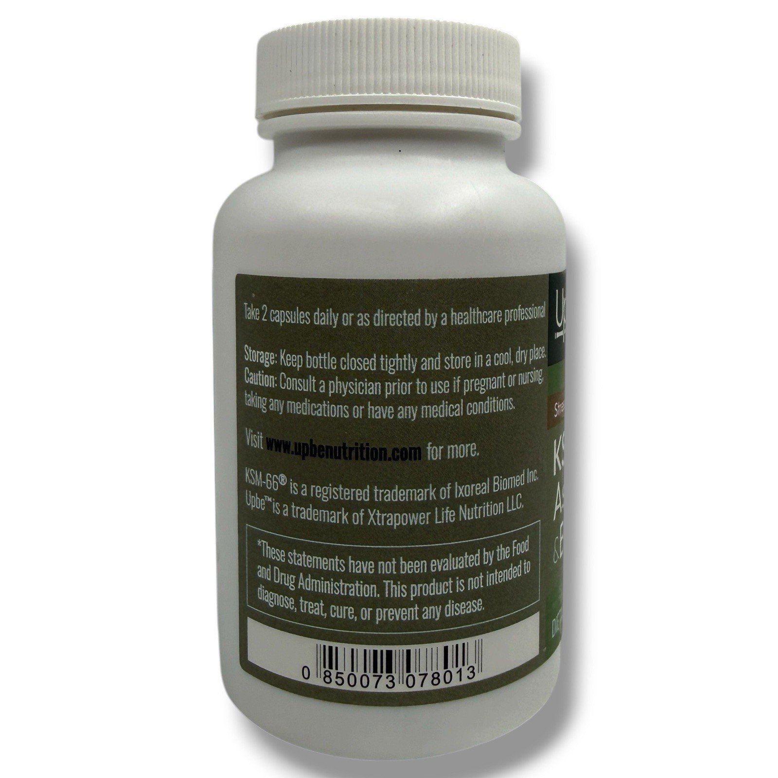 KSM-66 Ashwagandha Bacopa Milk Thistle 60ct Vegan Capsules Herbal Supplement