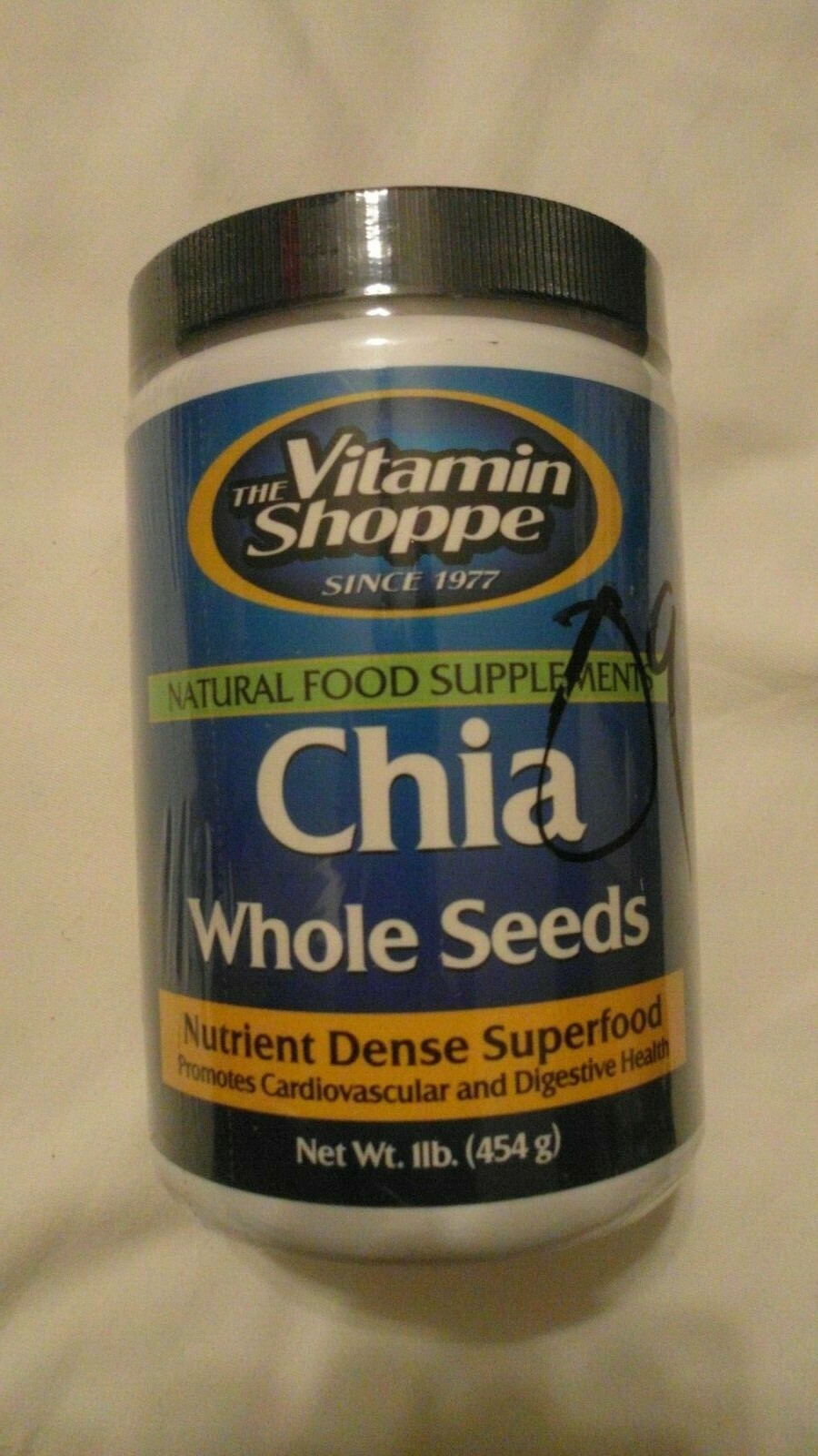 (3) The Vitamin Shoppe Chia Whole Seeds 1 lb Each Nutrient Dense Superfood