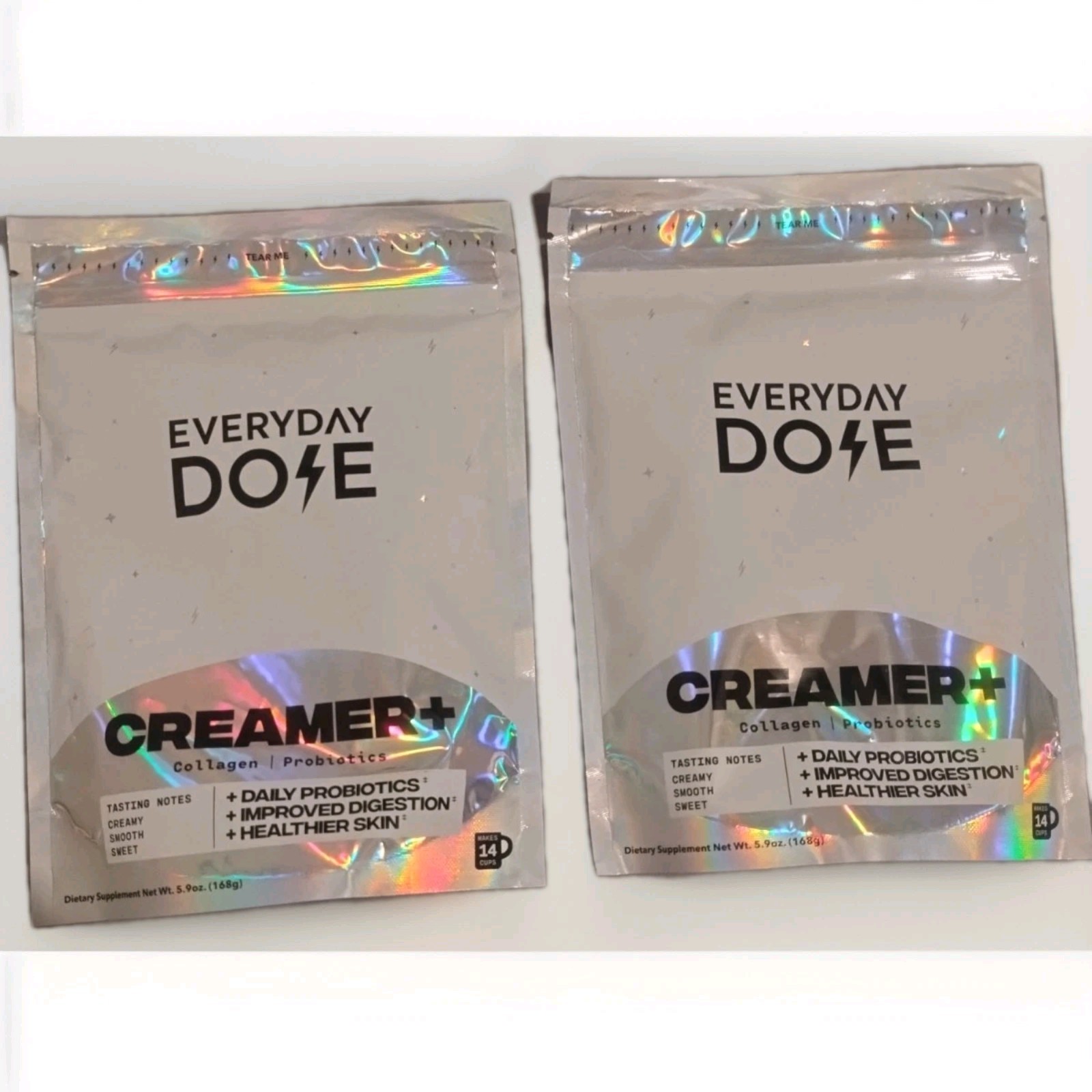 Everyday Dose Creamer + Collagen + Probiotics 5.9oz 168g 14 Serving Lot Of 2
