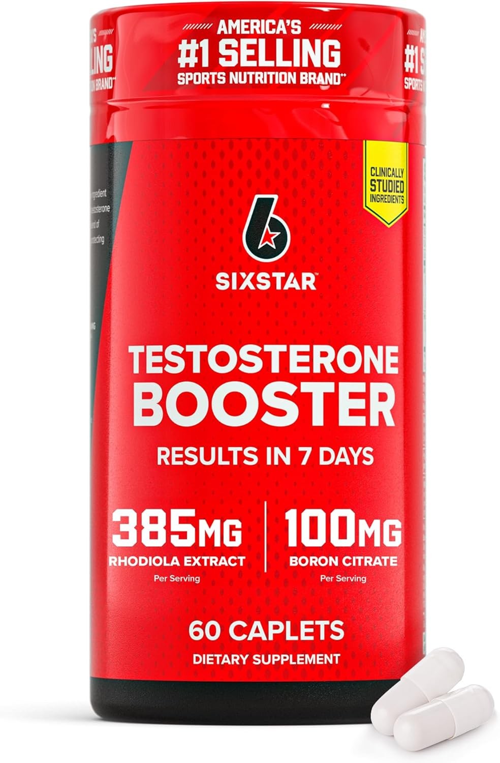 Six Star Nutrition Testosterone Booster for Men – 60 Pills