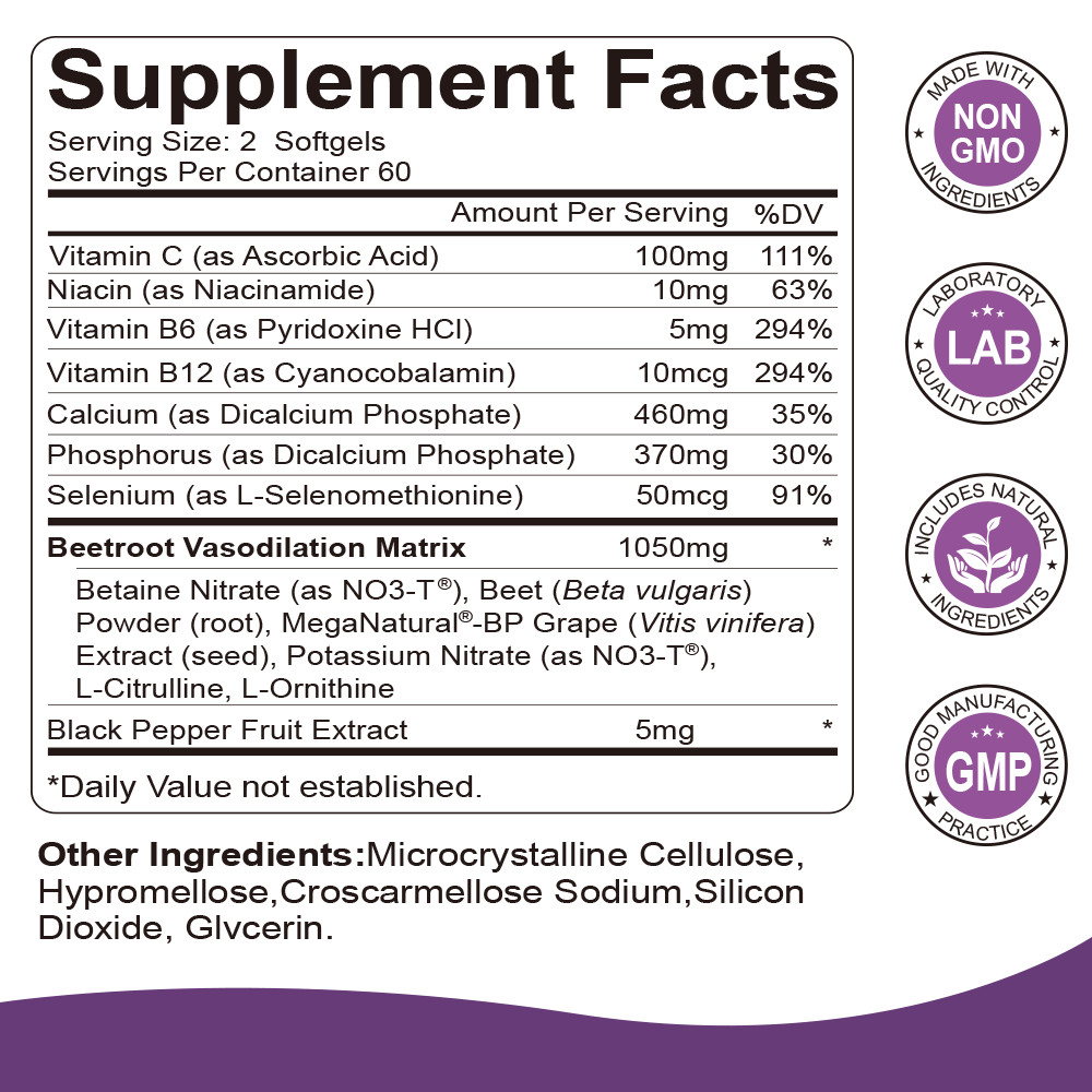 Total Beets Circulation Superfood Beet Root with Blood Pressure Support 240ct