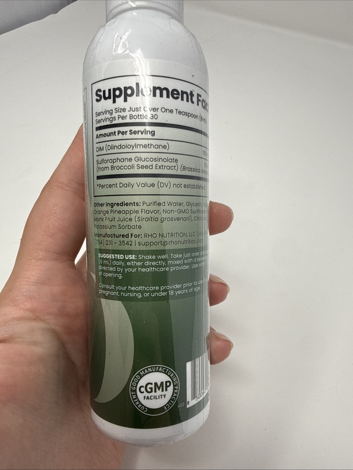 RHO Nutrition Liposomal DIM+ Hormonal Balance Support 8 fl oz MFG: 03/2026