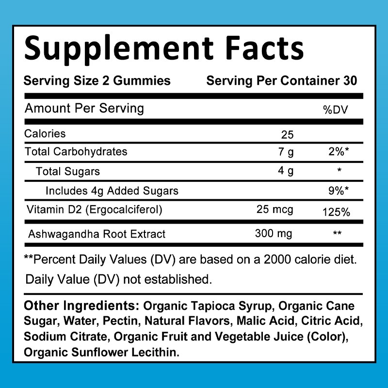 Vegan Herb Root Gummies 300mg for Relaxation,Emotional Balance&Healthy Rest 60CT
