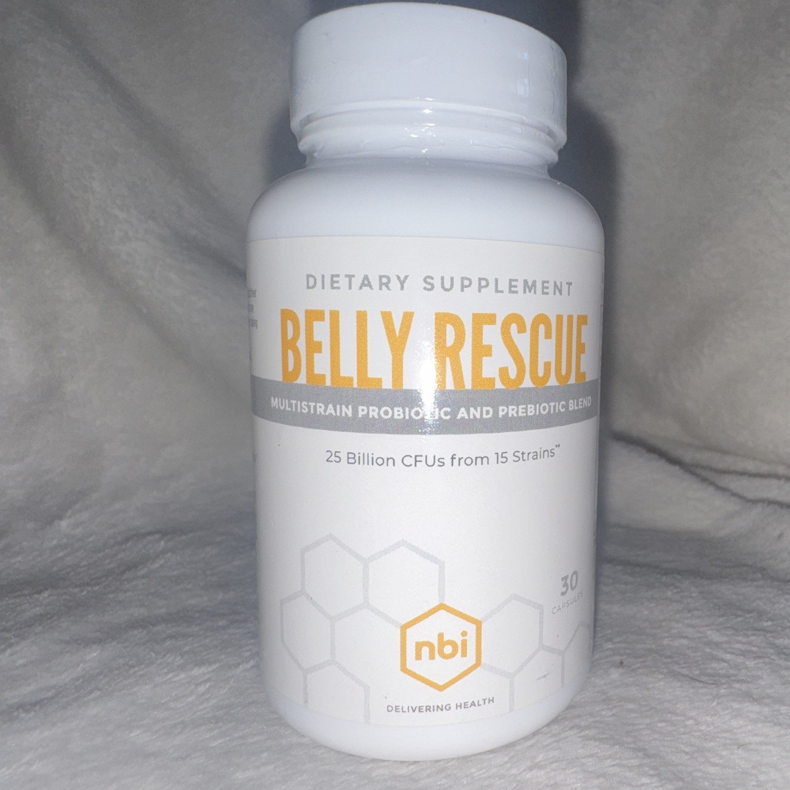 NBI Belly Rescue Multistrain Probiotic + Prebiotic 30 Capsules Exp 06/2027