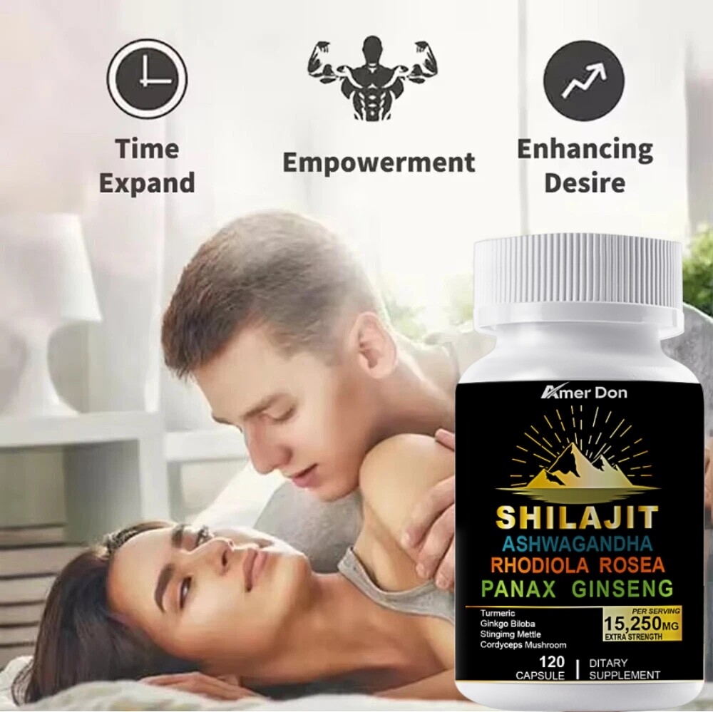 Himalayan Shilajit 9000mg 120 Caps 100% Pure Extract Fulvic Acid Best Shilajit
