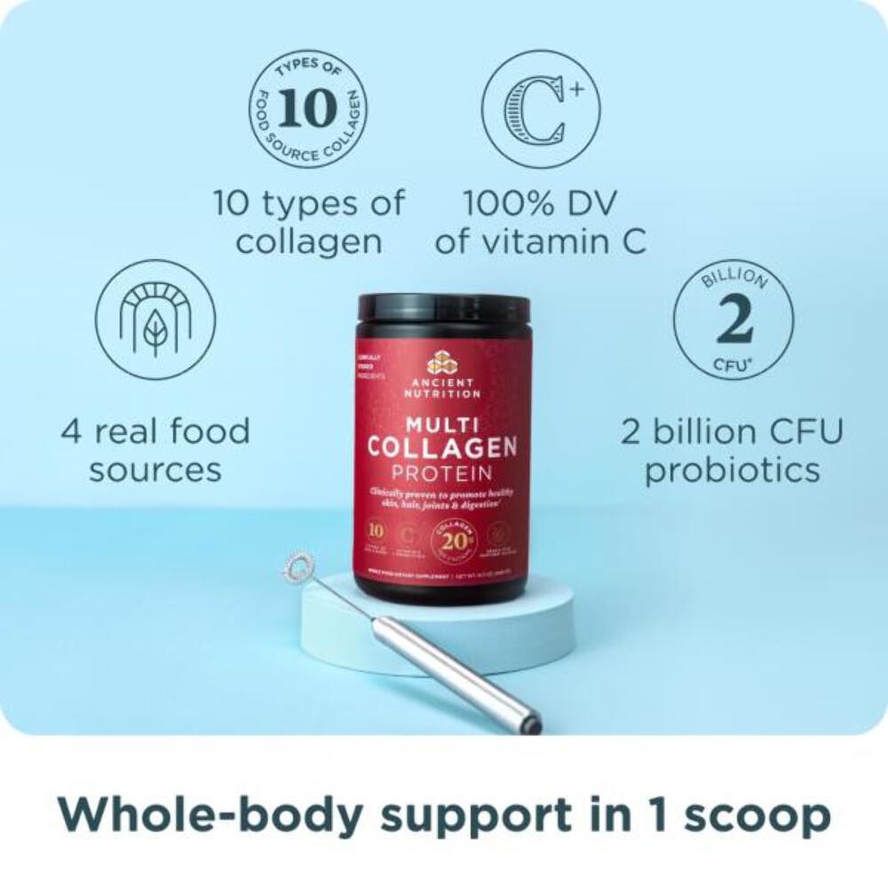 2/28 Ancient Nutrition Hydrolyzed Collagen Peptides Powder, Unflavored Multi Col