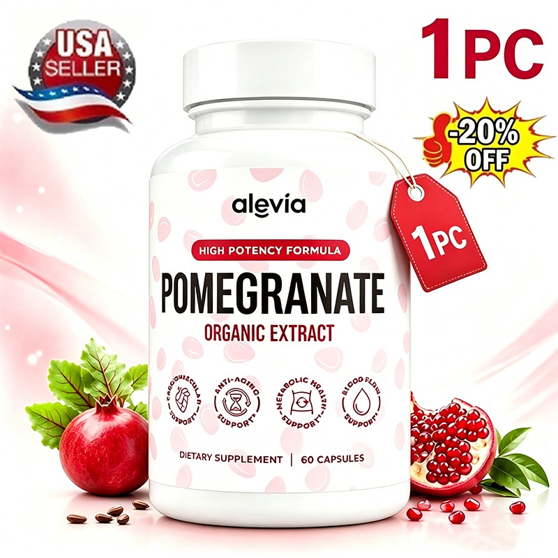 Alevia Pomegranate Capsules 60ct Organic Extract Antioxidant