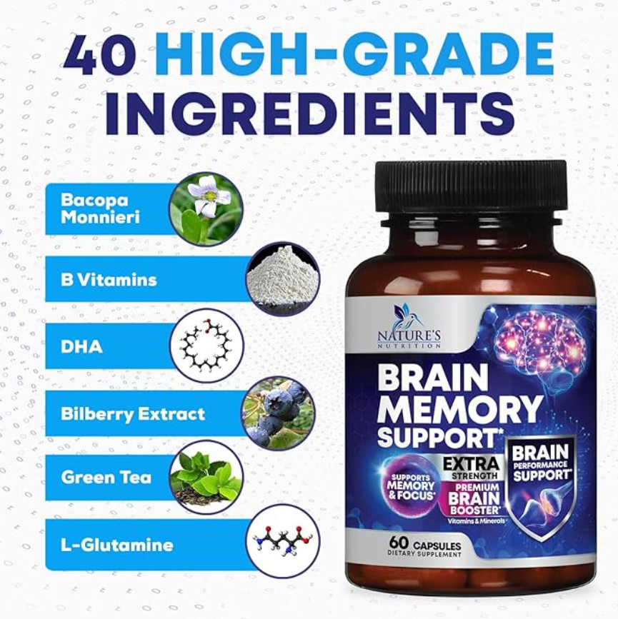 #1 Vitaminas Para El Cerebro, La Salud Cognitiva Y Apoya La Memoria