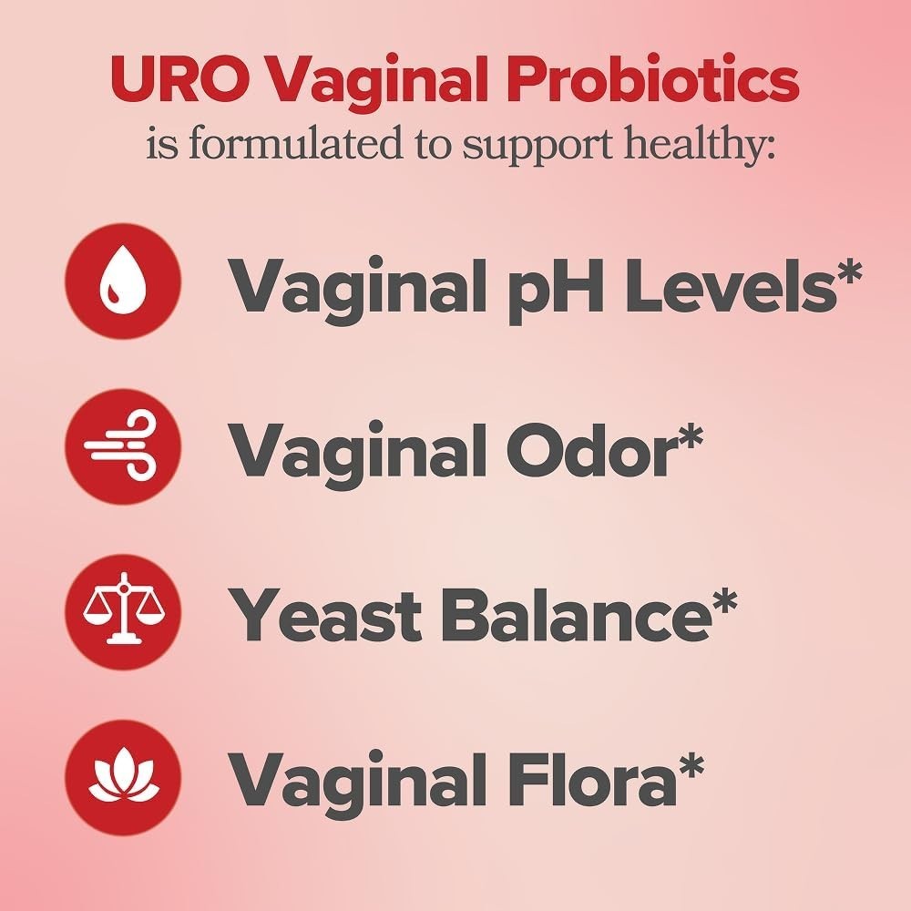 USPS URO Vaginal Prebiotic Probiotic Supplement Women Intimate Flora Support 60