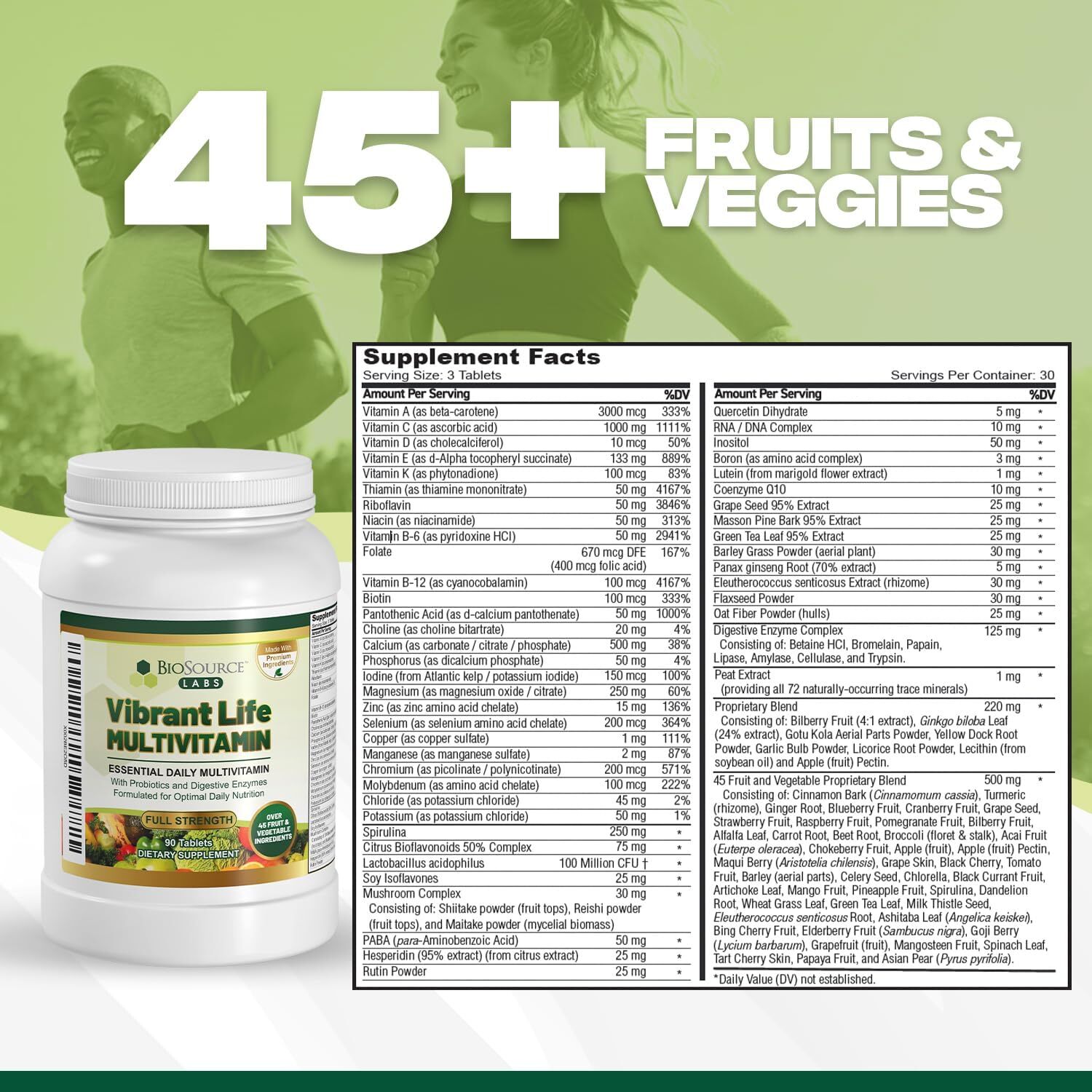 Vibrant Life Multivitamin with Probiotics, Digestive Enzymes & B-Complex