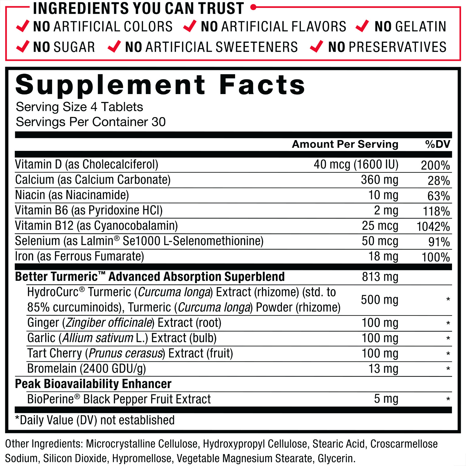 Force Factor Better Turmeric Clinical Strength Curcumin w/ Black Pepper Extract