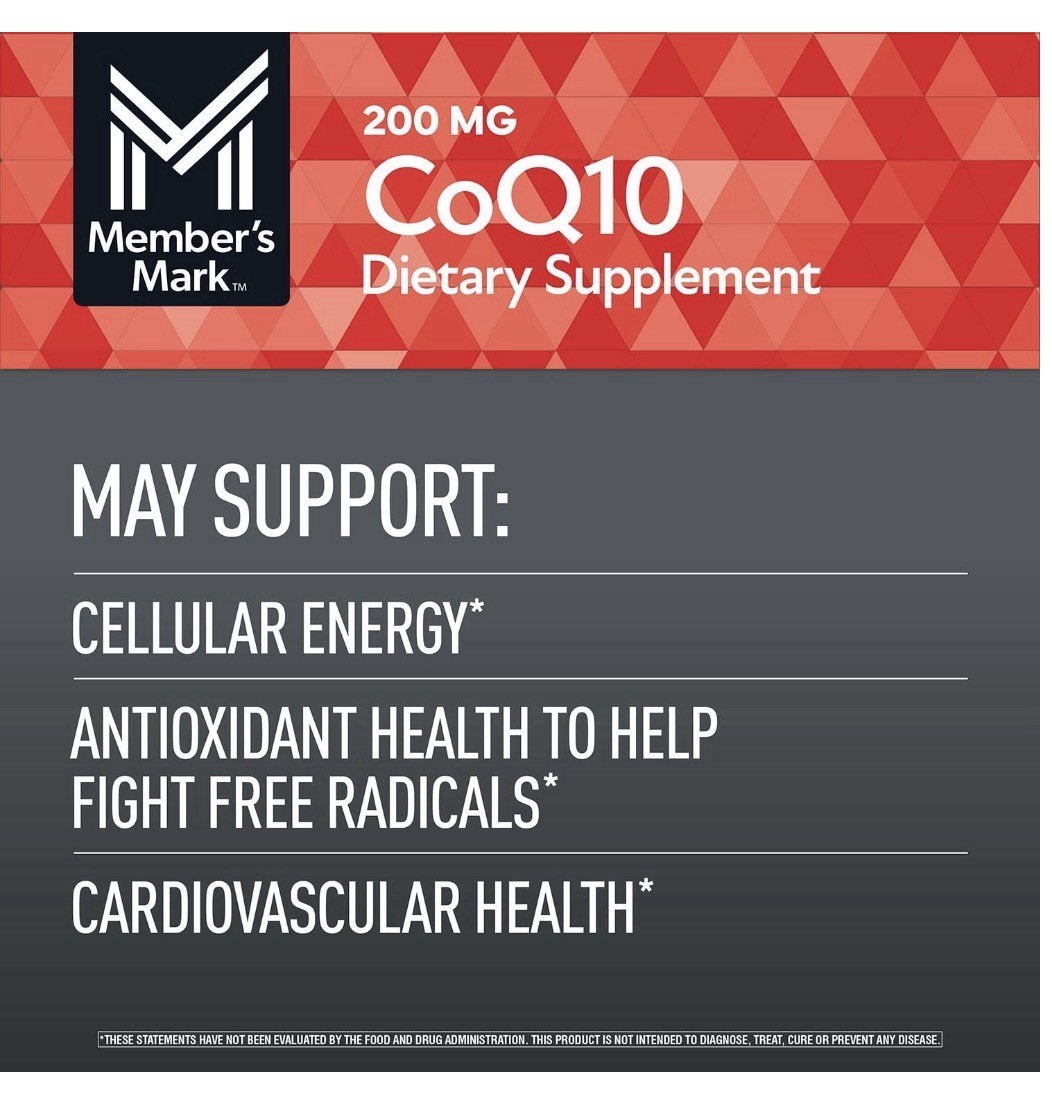 Member’s Mark CoQ10 Softgels 200 mg, 180 count — Supports Heart Health