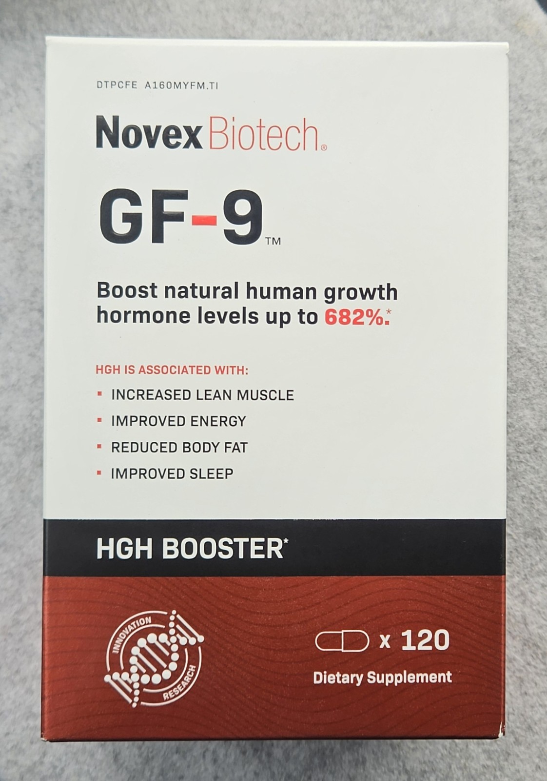 Novex Biotech GF-9 for increased energy + muscle – 120 capsules – new in box