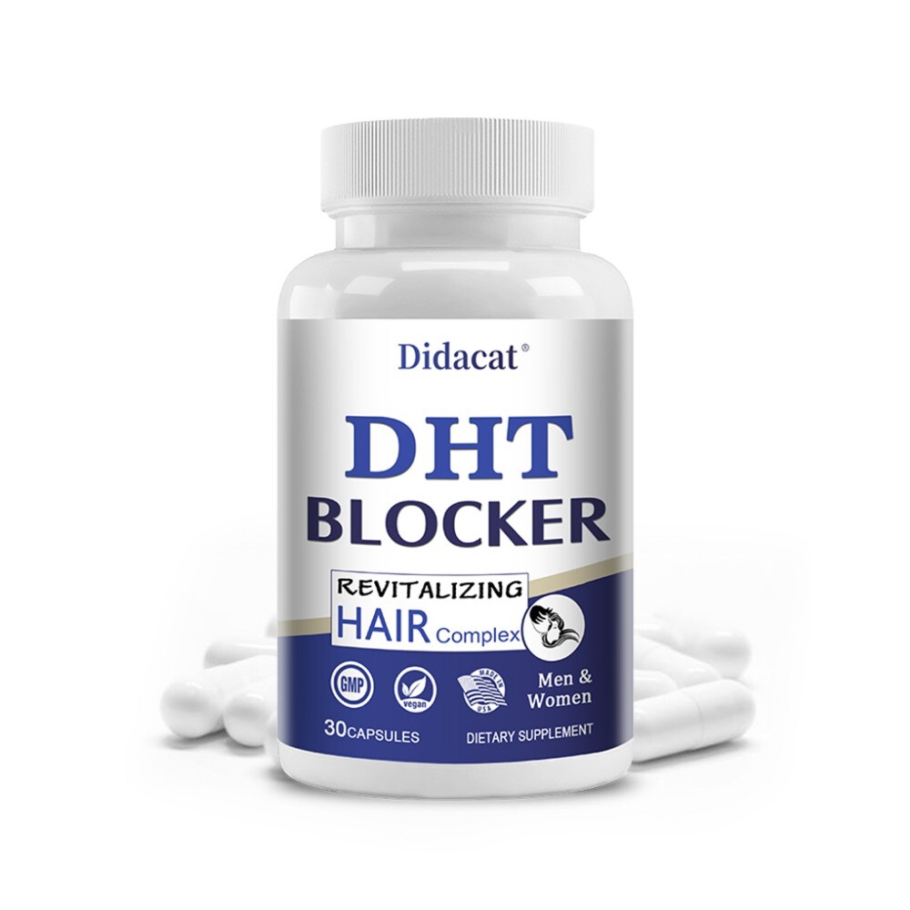 Hair Gain Biotin Hydrolyzed DHT Blocker Hair Growth Vitamins Women Men