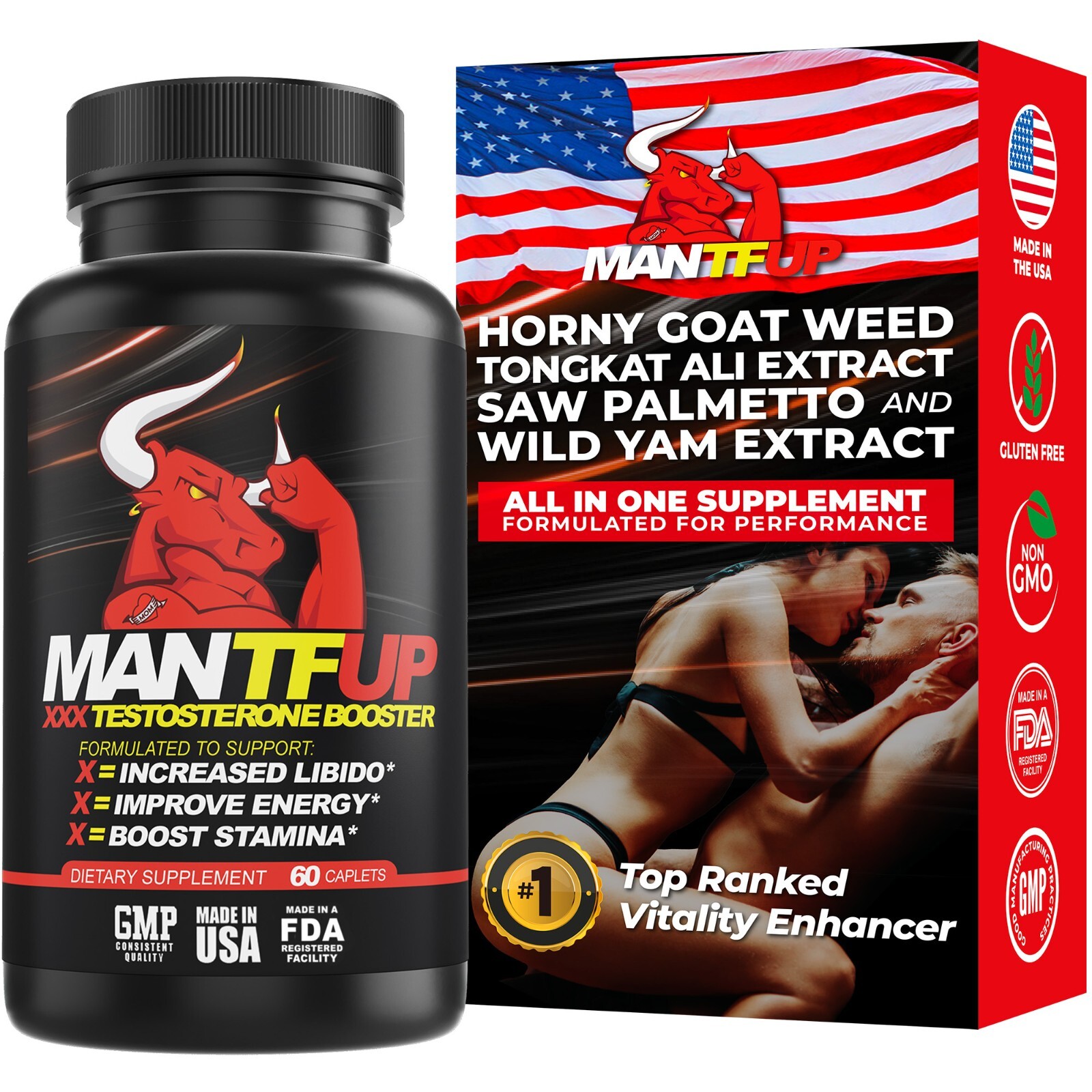 Dynamism Labs – ManTFup 🔥 💪🏼 Testosterone Booster, 📈 Gluten Free, 🌱 Non-GMO