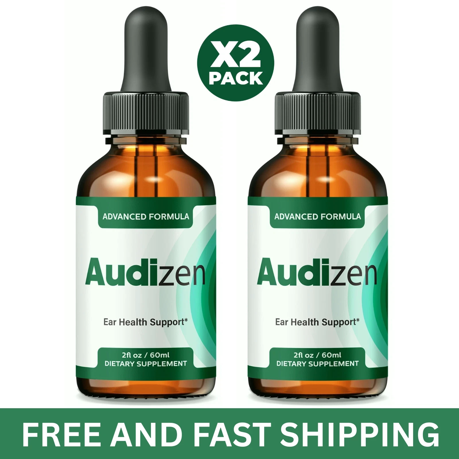 (2 Pack) Audizen Drops – Advanced Ear Health and Hearing Support Formula – US