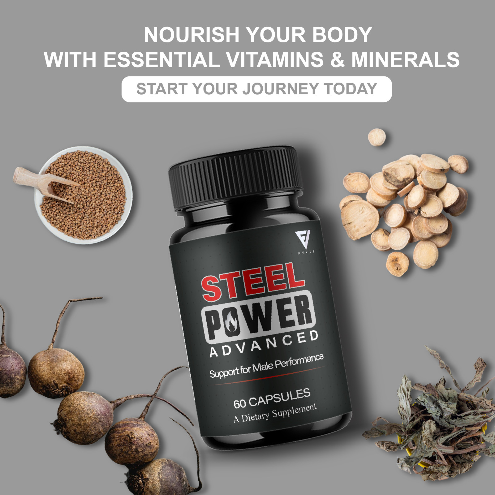 Steel Power Advanced Performance Supplement, Steel Power (60 Capsules)