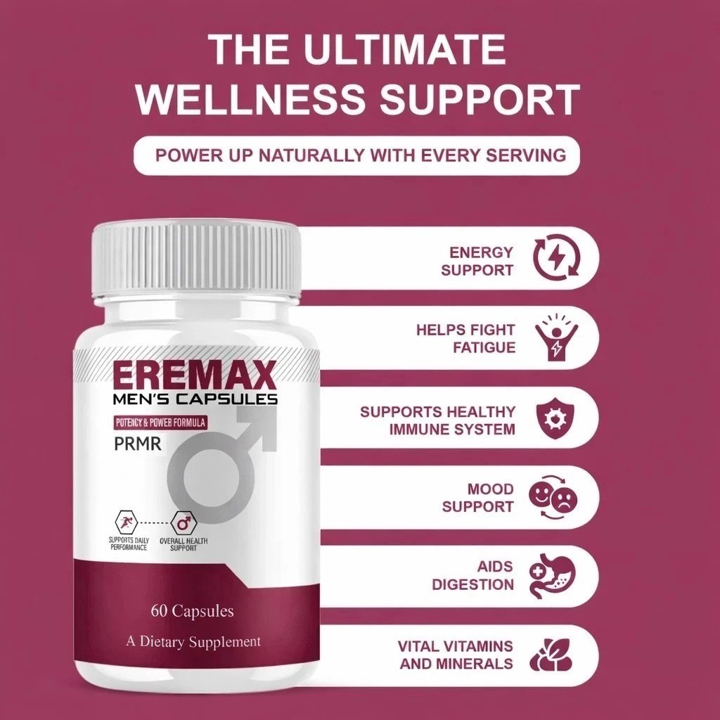 (3 pack) Eremax Capsules, Eremax Premium Performance Supplement – (180 Capsules)