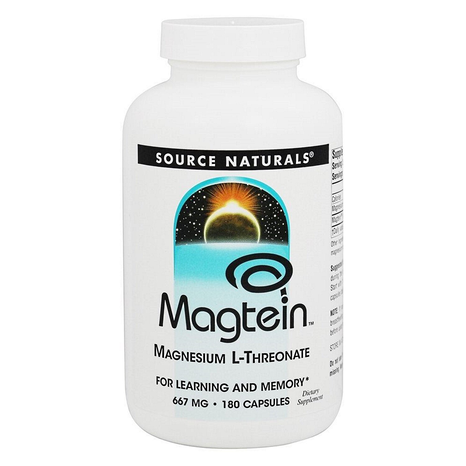 Source Naturals Magtein Magnesium L-Threonate, 180 Capsules