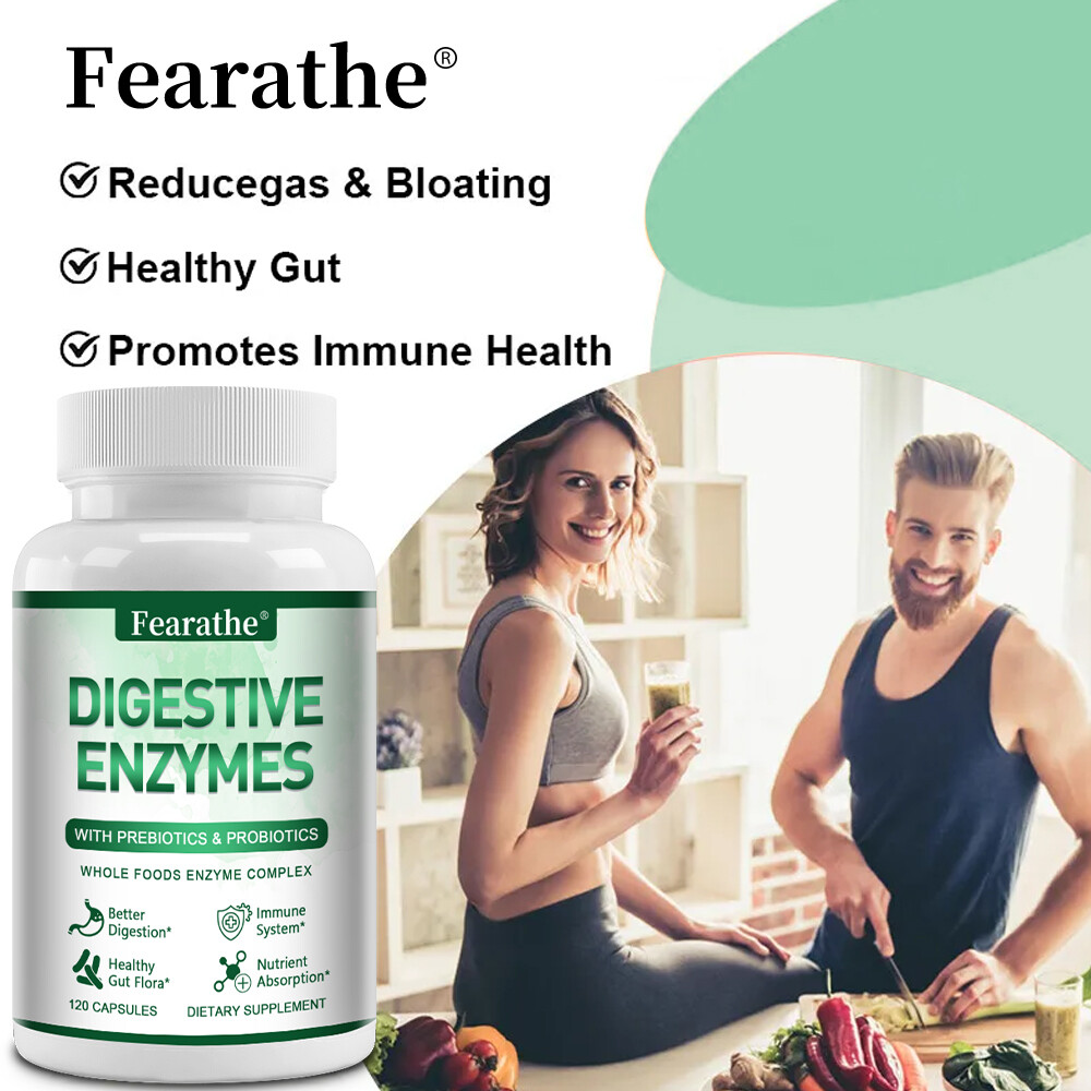 Digestive Enzymes Plus Prebiotics & Probiotics – Immune Support, Bloating Relief