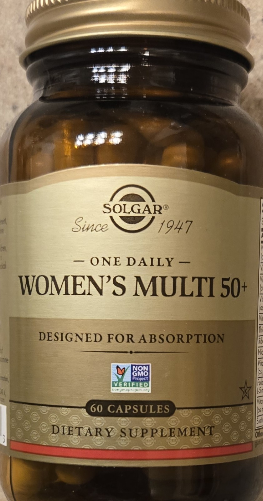Solgar One Daily WOMENS MULTIVI 50 + 60 Time Released Capsules ( 60 Servings )