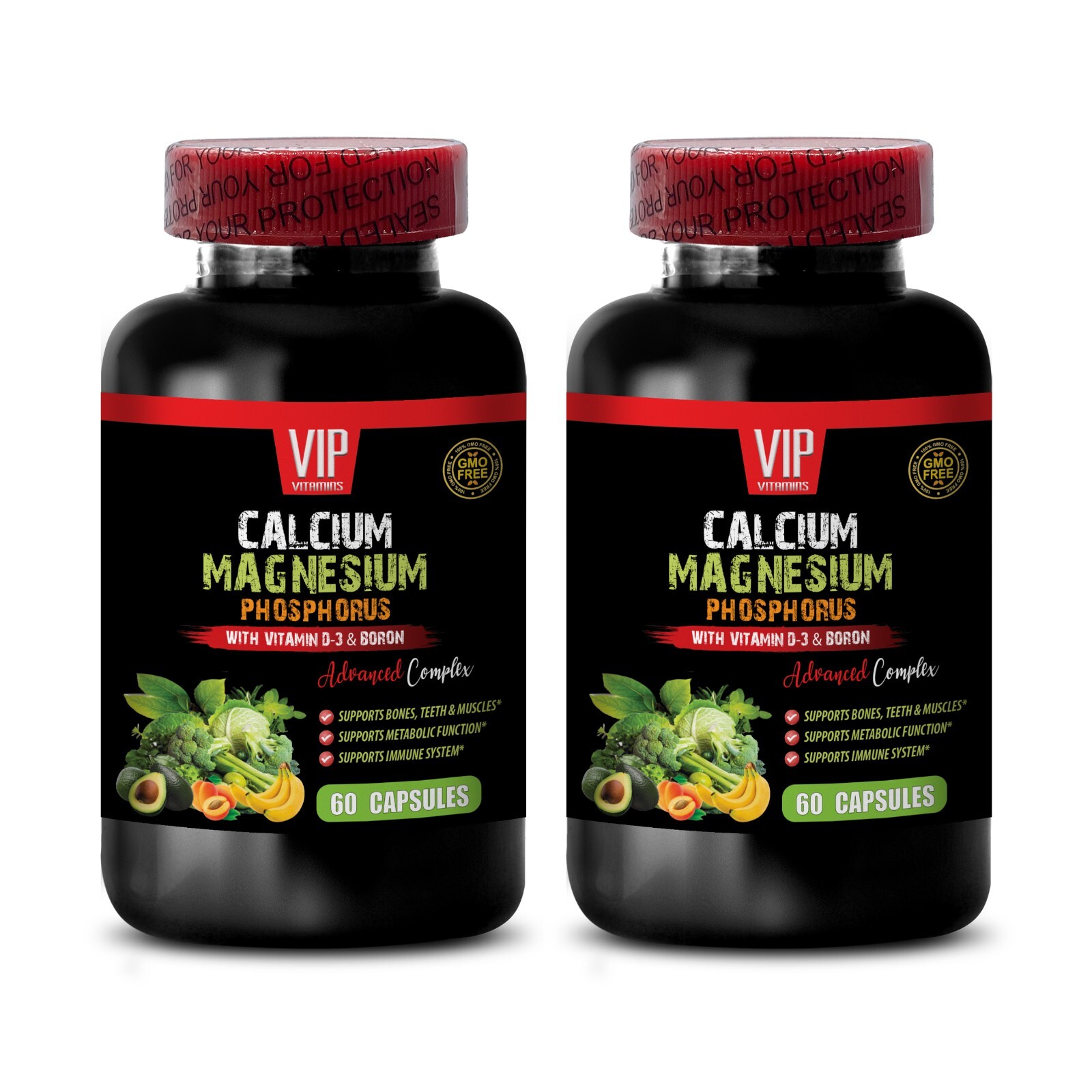 energy booster, immune complex – CALCIUM MAGNESIUM – bone support – 2 Bottles
