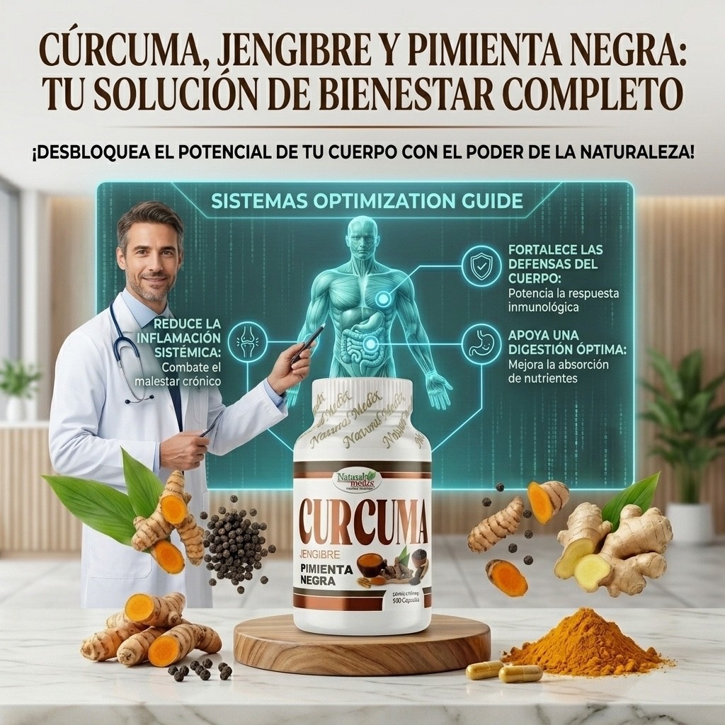 Curcuma Jengibre Pimienta Negra / Turmeric Ginger & Black Peper Premium Natural