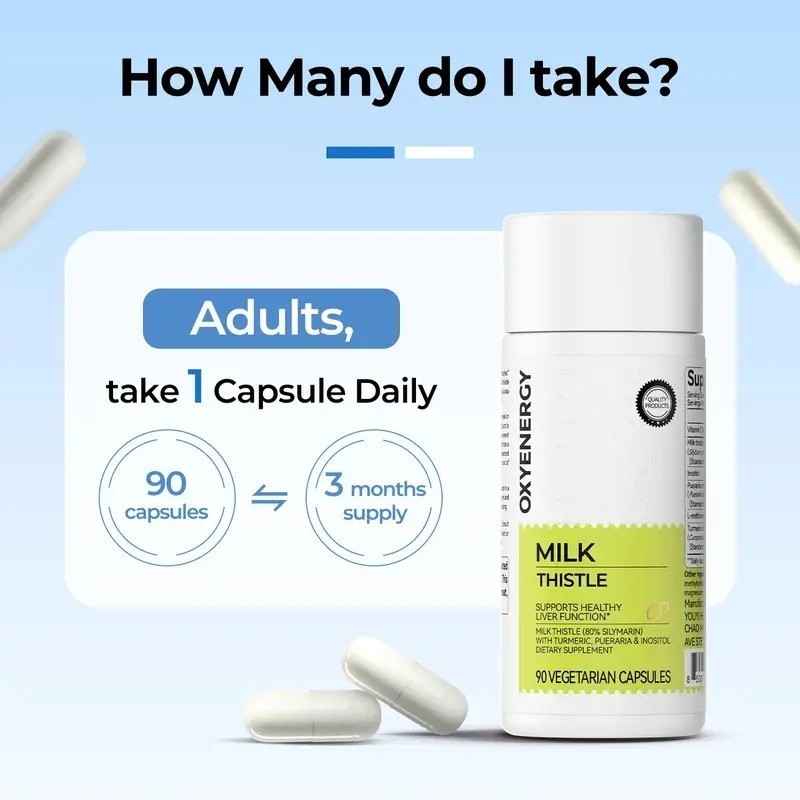 Oxyenergy Milk Thistle Liver Detox & Colon Cleanse,Natural Liver Health Support