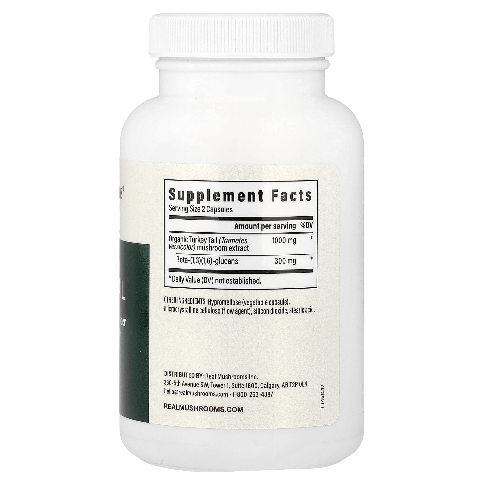 Turkey Tail, Mushroom Extract Powder, 135 Capsules