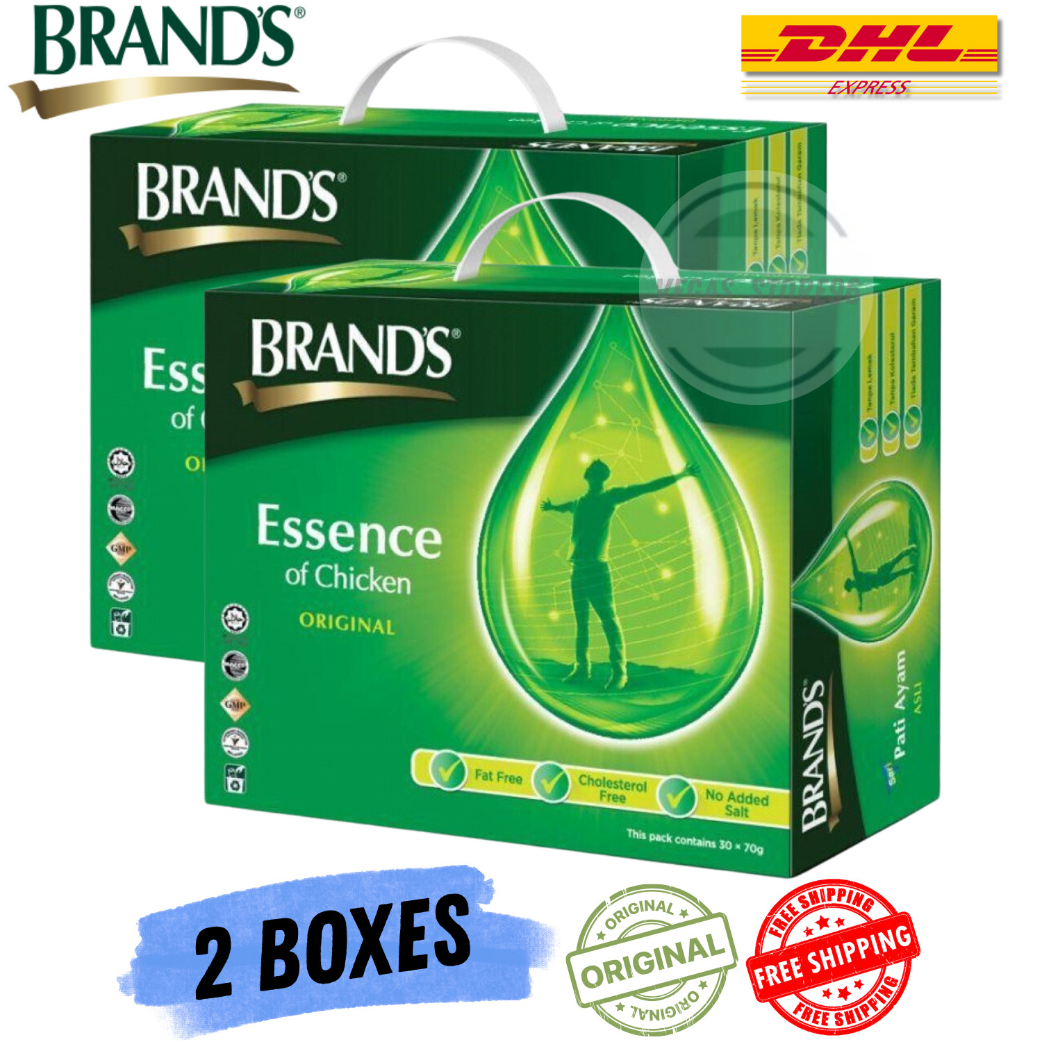 2X BRAND’S Essence of Chicken Original 70g x 30 Bottles FREE SHIPPING FAST DHL