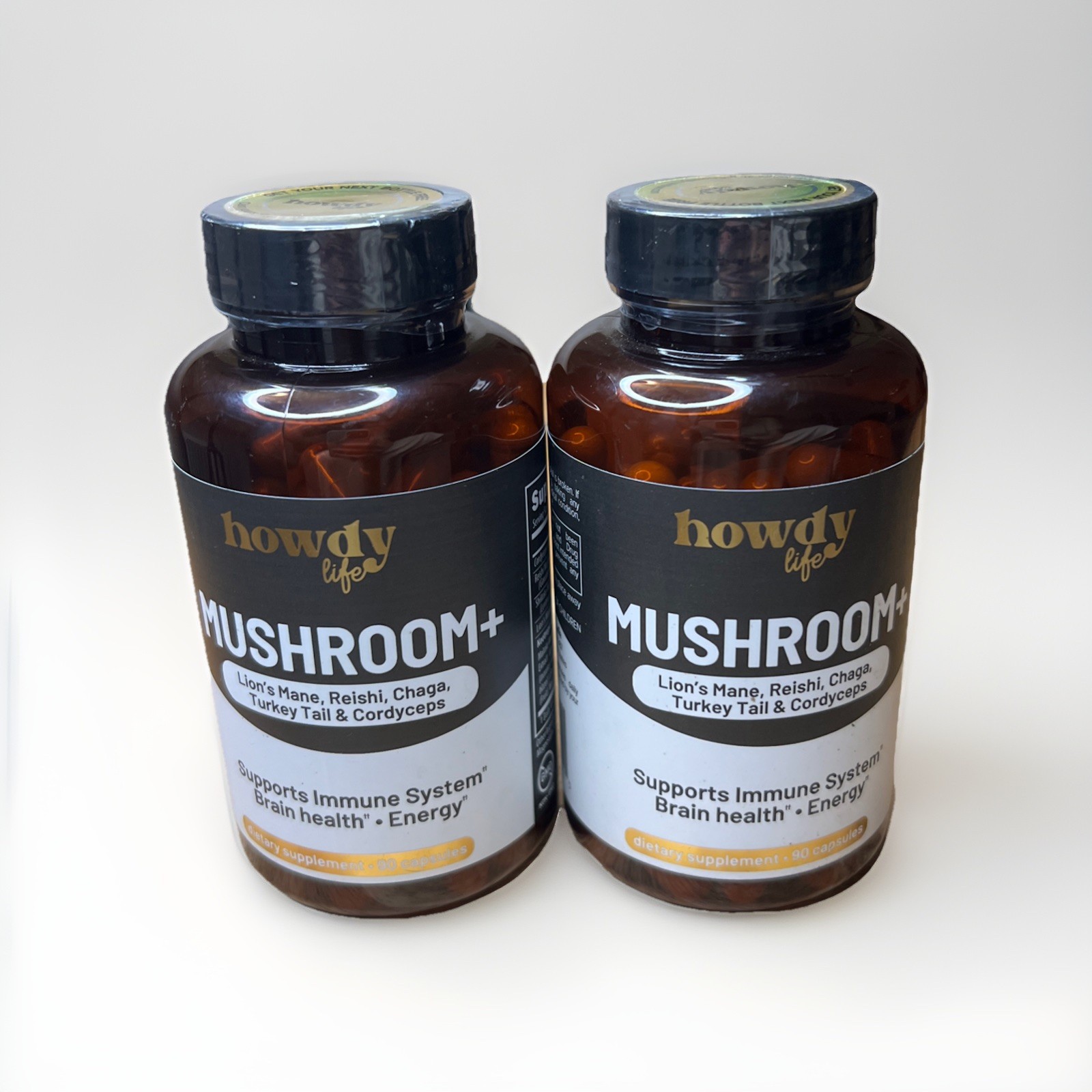 Howdy life Mushroom+ Lions Mane,Reishi,Chaga,Turkey Tail & Cordyceps Exp 03/27