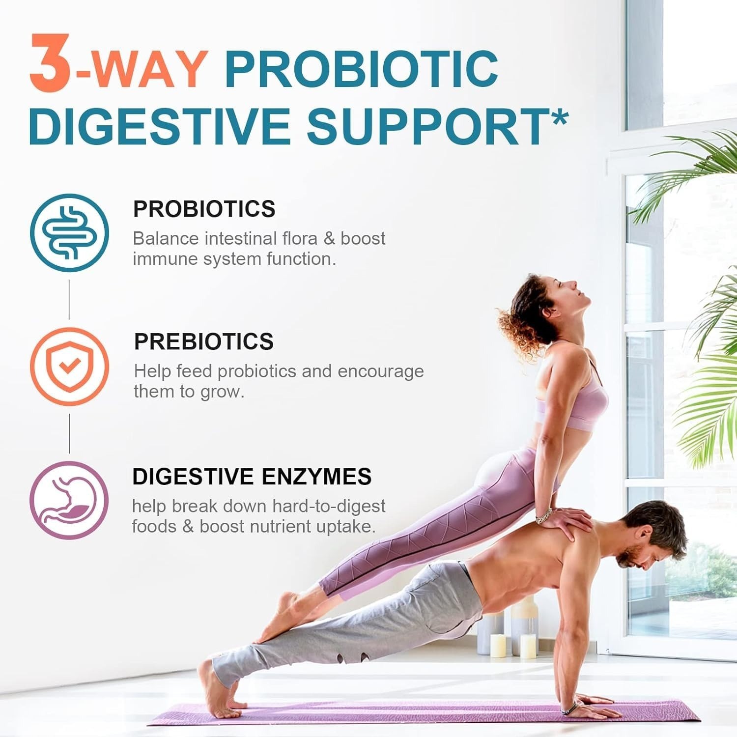 CANLIST Probiotics 120 Billion CFUs 60 Capsules Digestive Immune Support