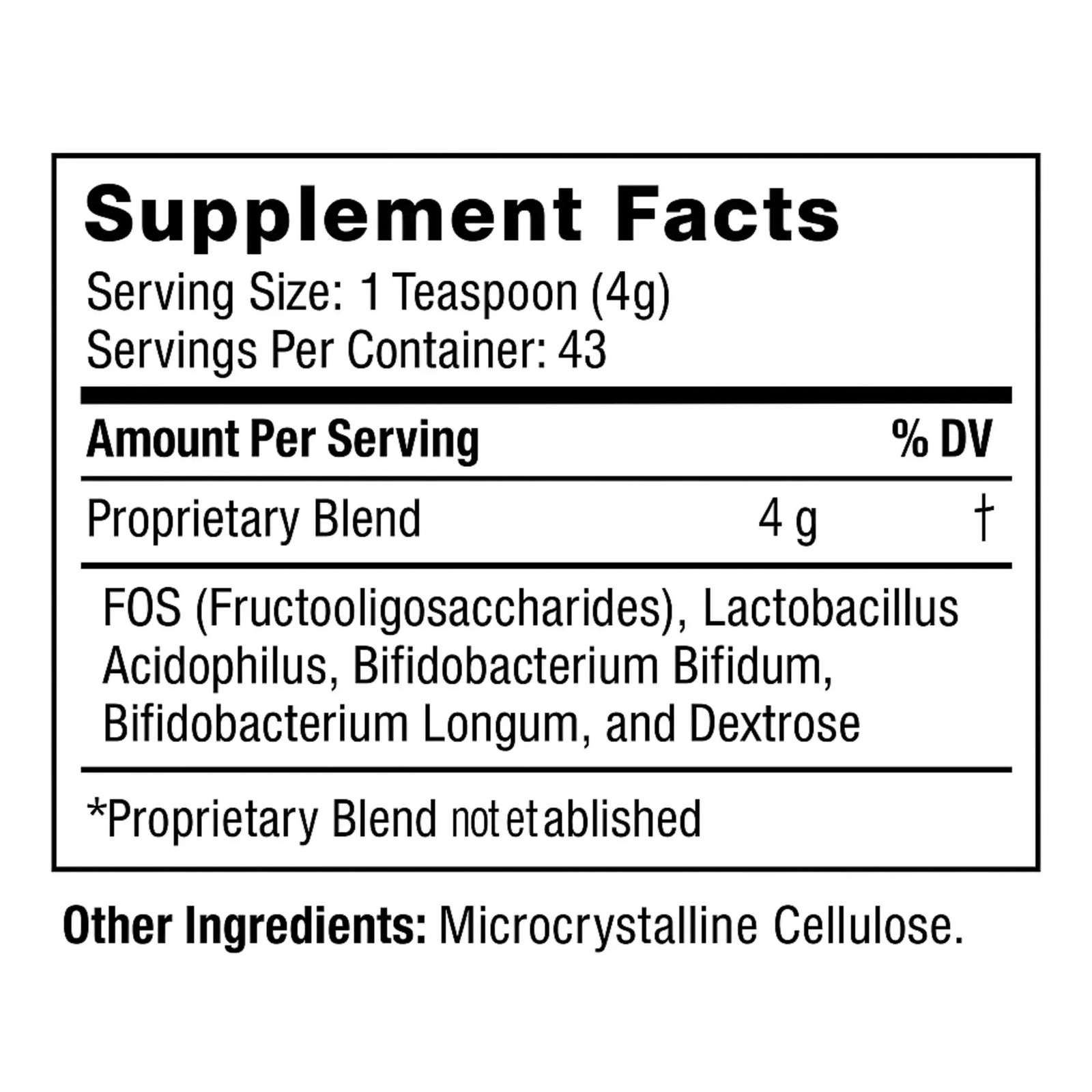 Manteniendo Tu Salud Probiotic Powder, Digestive Support, 6 Oz