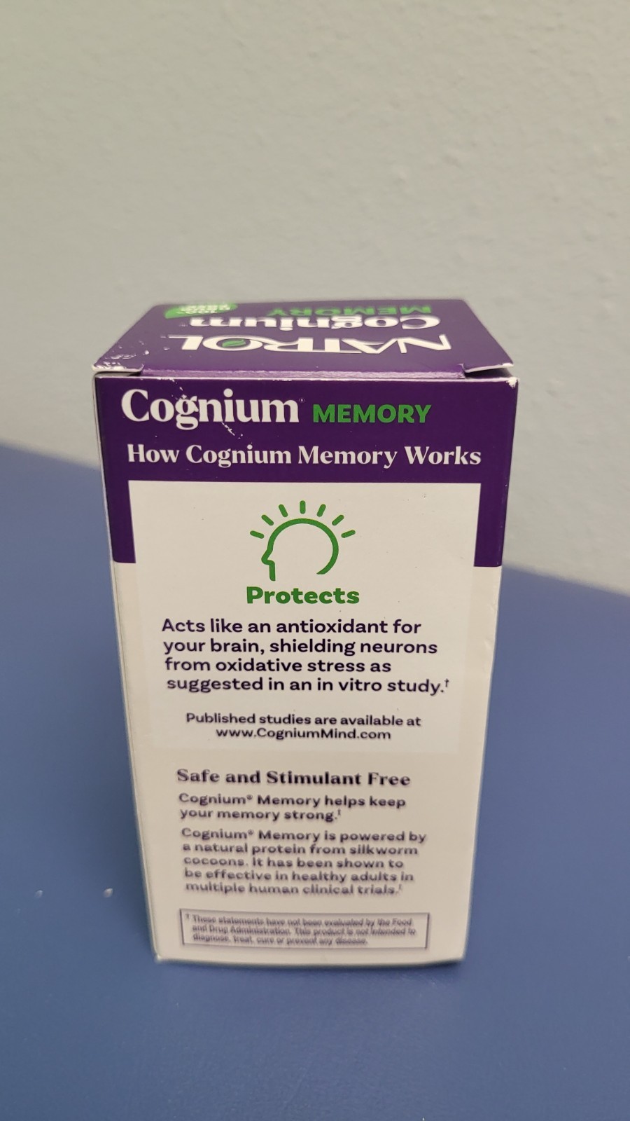 Natrol Cognium Memory Support 100mg Silk Protein Hydrolysate 60 Tablets 10/2027