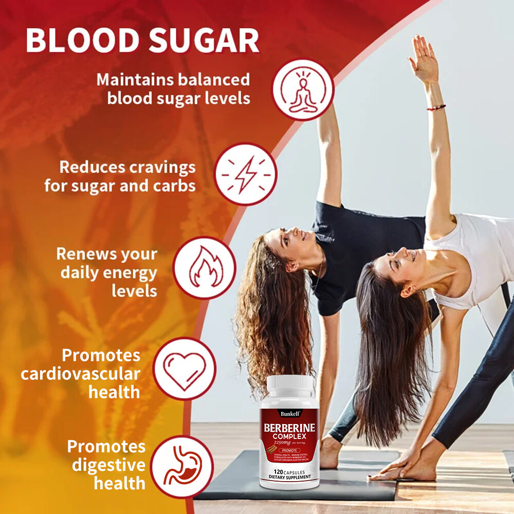 Premium Berberine HCL 2250mg High Potency Immune Health, Blood Sugar Support