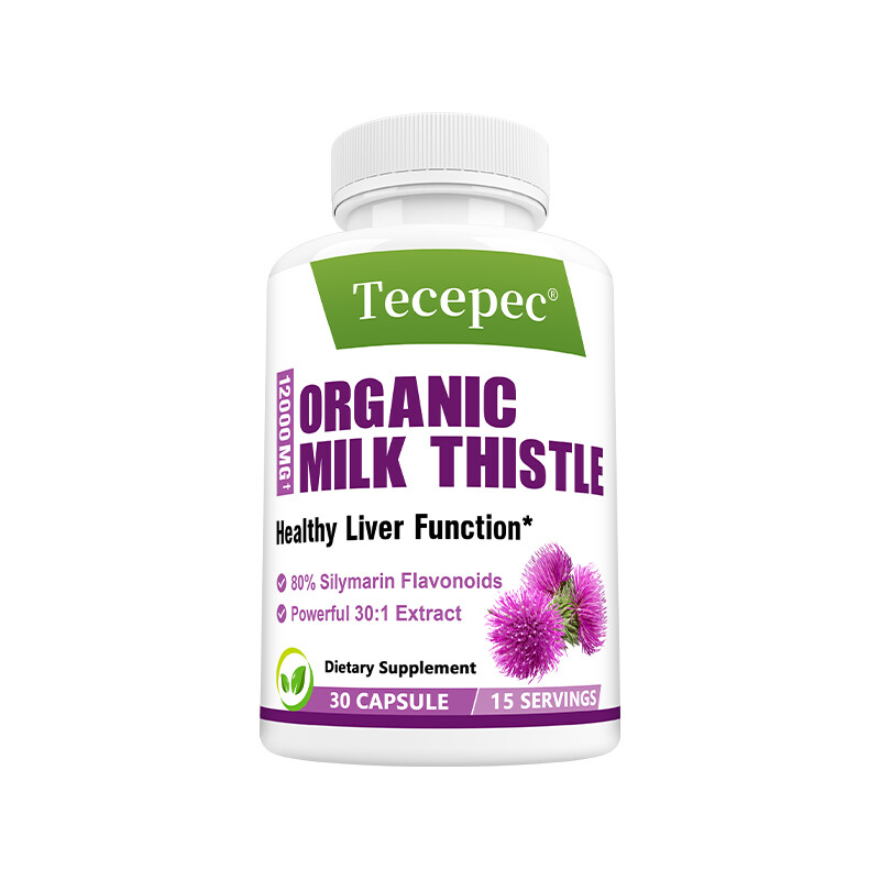 Organic Milk Thistle – 12,000mg Strength / Supports Liver Cleanse and Detox