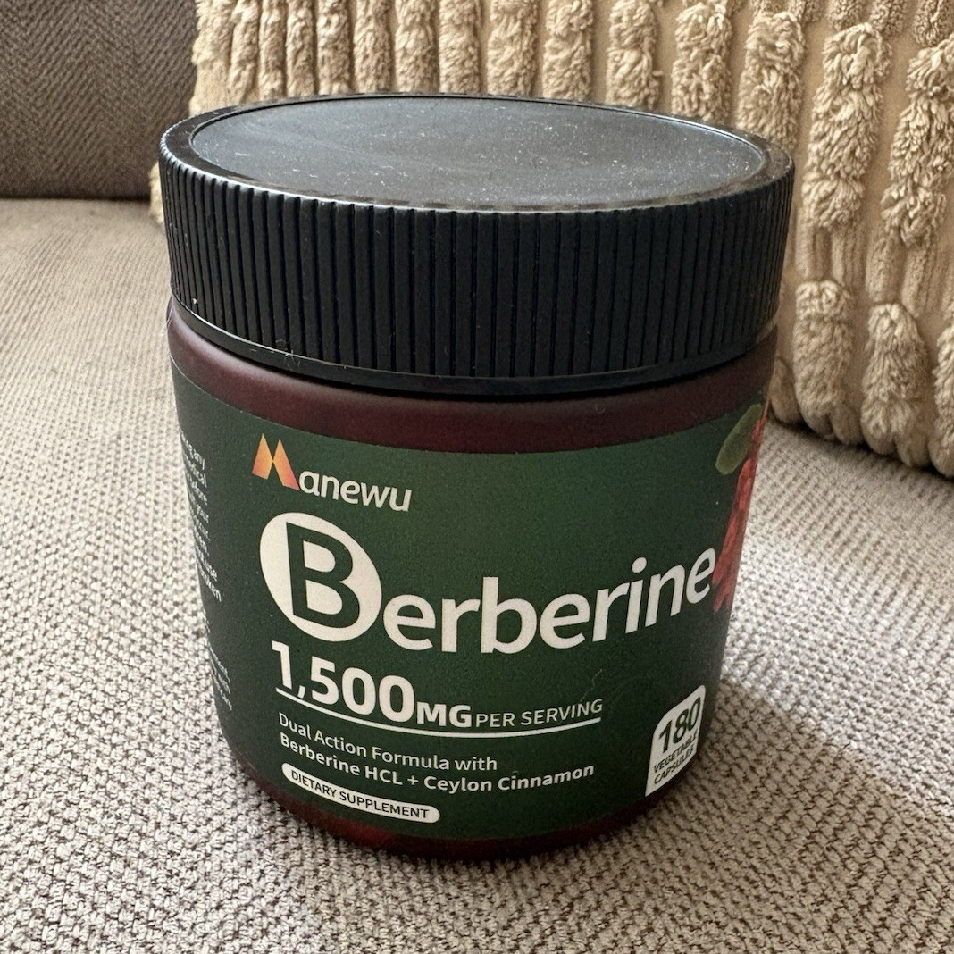 Manewu Berberine 1500mg Capsules 180 ct w/ Ceylon Cinnamon, Bergamot